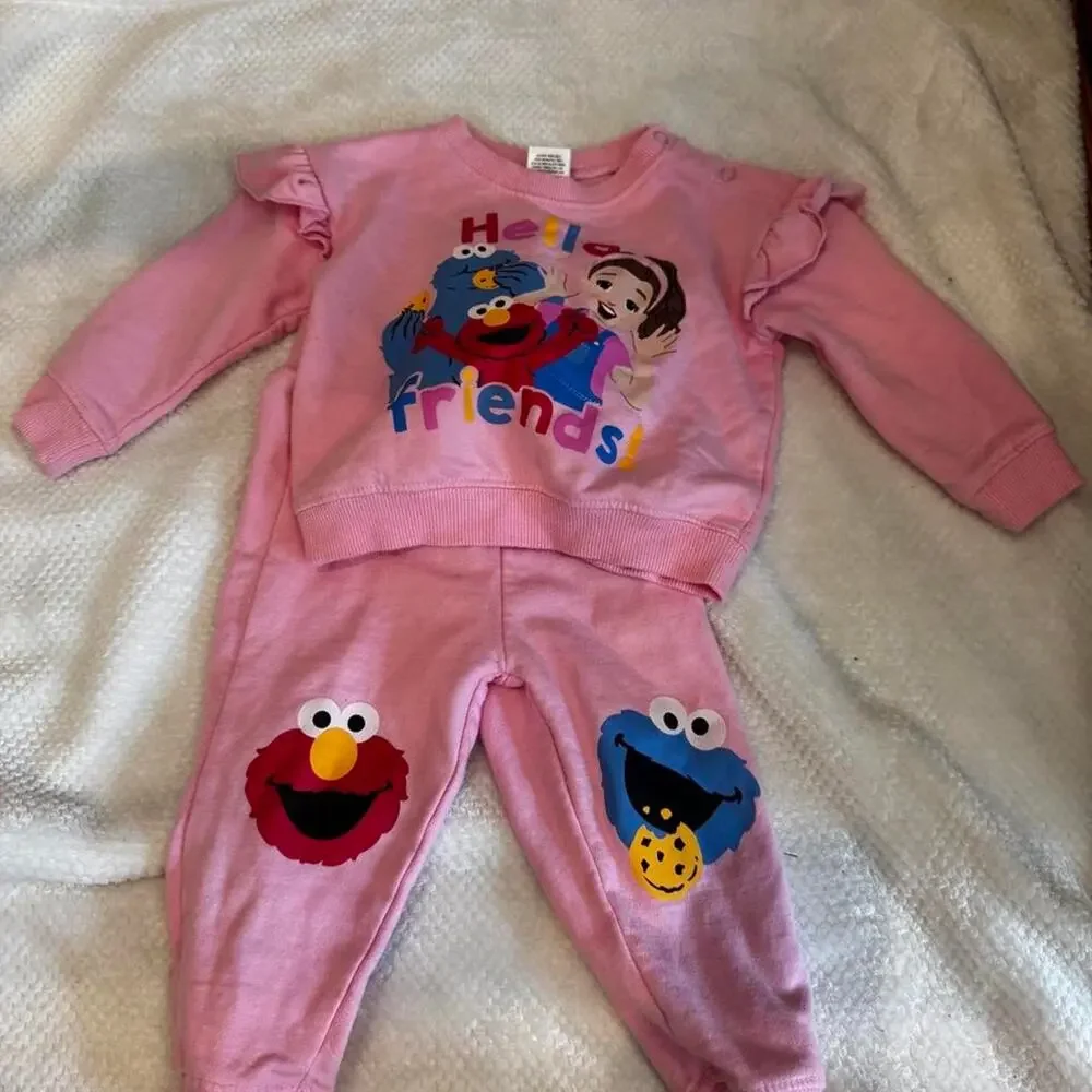 Pink sesame street cotton